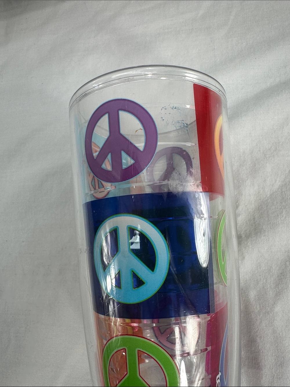 One 16oz Tervis  peace cup with 1 lid - Picture 5 of 8